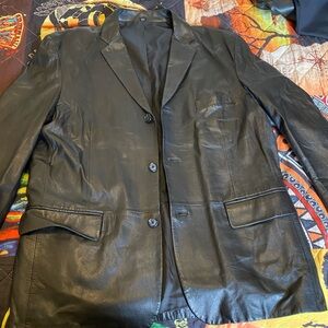 Men’s leather Alfani blazer